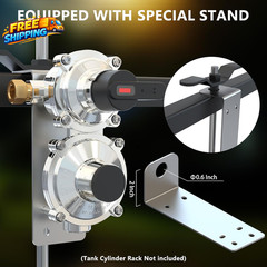 2-Stage Auto Changeover LP Propane Gas Regulator with 48”Stainless Braided