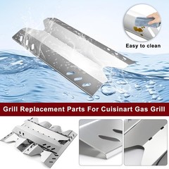 Hiorucet Grill Parts for Members Mark Burner×3 + Heat Plate×3, Black