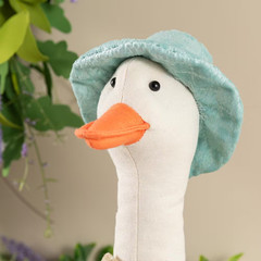 15.75 In. H Easter Fabric Boy Duck Figurine