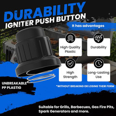Griddle Igniter Knobs Replacement for Blackstone, 4 Pack AA and AAA Battery Puls