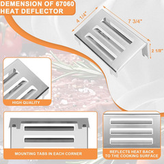 Heat Deflector for Weber Spirit II E210 E220 E310 S210 S310 Stainless Steel