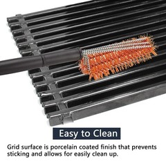 Hongso 17.4″ Porcelain Steel Grill Grates 7525 for Weber Genesis Silver Gold B/C
