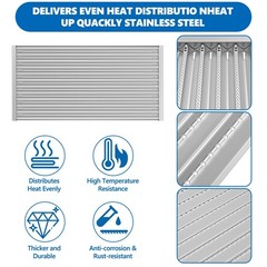 SafBbcue Emitter and Cooking Grate for Charbroil Tru-Infrared 2 Burner 463642…