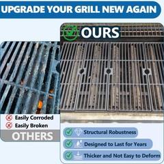 SafBbcue 18 3/16″ Cooking Grates for Charbroil Performance G422-0012-W1 G422-…