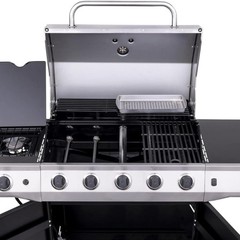 Upgrade with 17” Cast Iron Grates & Stainless Steel Heat Plates for Charbroil
