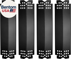 14.6″ L Grill Heat Plates 4 Pack, Porcelain Steel Gas BBQ Grill Burner Covers, H