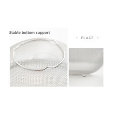 304 Stainless Steel Mesh Strainer Basket with Stable Design and Handles