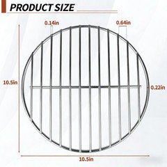 10.5″ Charcoal Grate for Weber Charcoal Grills, Round Charcoal Grate for 14”…