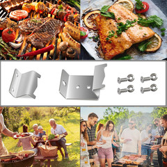 Stainless Steel Heat Plate Brackets, Burner Hanger Brackets Replacement for Char