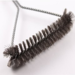 Triangular Grill Brush 16cm Head + Flat Brush 7cm Width Stainless Steel