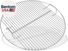 Cooking Grate Silver 21.5″ – Heavy‑Duty Plated Steel with Easy‑Lift Handles, Fit