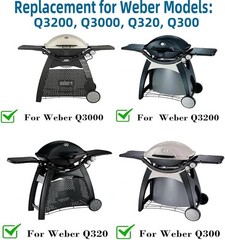 Grill Burner Tubes Pipe Replacement for Weber Q3200 Q300 Q320 Q3000 60036 80385