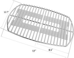 Stainless Steel Grill Cooking Grates for Weber Q1000 Series, Q1200, Q1400 Gas Gr