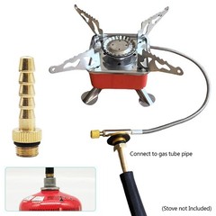 Camping Stove Hose Adapter with Barb Fitting Connector for Gas Extension Brai…