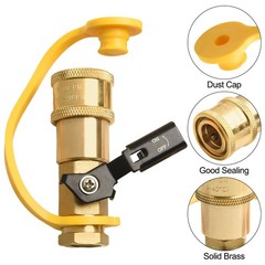 5x RV For Propane Quick Connect Adapter Hex Nipple Coupling Easy Connection