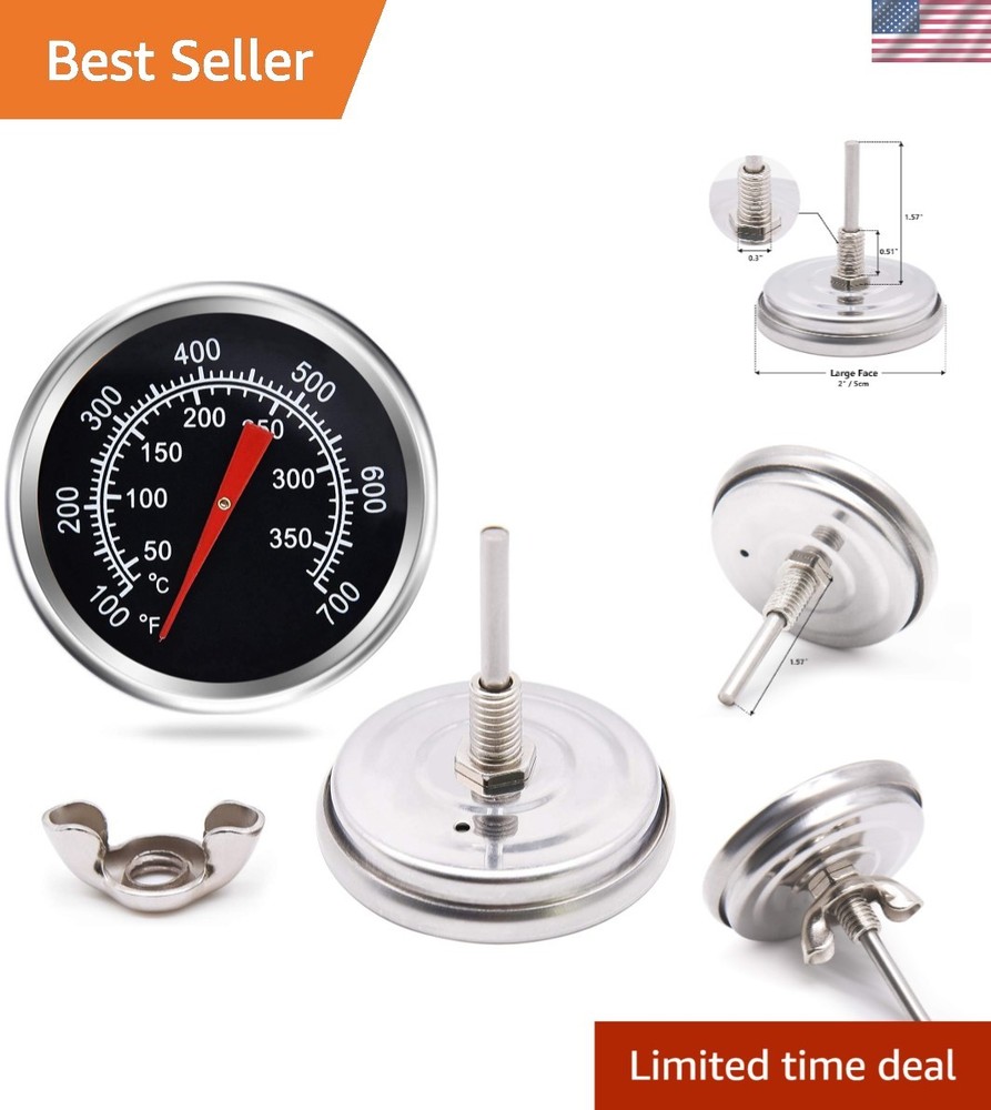 Durable 2-Inch Temperature Gauge for Chargriller & Charbroil Grills – Wipe Clean