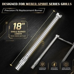 18″Grill Burner for Weber Spirit I & II & GS4 Spirit II 200 Series