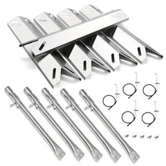 Grill Parts for Cuisinart 5 & 4 Burner Gas Grill Heat Plate×5 + Burner×5