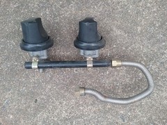 Gas Grill Propane DUAL Gas Control Valve Assembly & TUBE FLEX KNOW replacement
