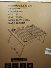 REDCAMP Folding Campfire Grill Heavy Duty Steel Grate, Portable Camp Fire Cookin