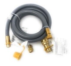 1/2″ QDD+NG Gas Hose 12′ Long Quick Disconnect Low Pressure Natural and Propane