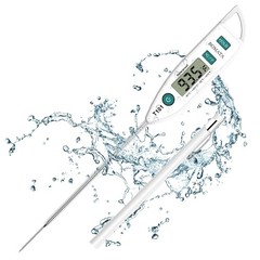 BOMATA Waterproof IPX7 Thermometer for Water, Liquid, Candle and White