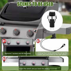 For Weber 44070001 Embedded Grill Igniter Switch Button OE: 66220 Insulated