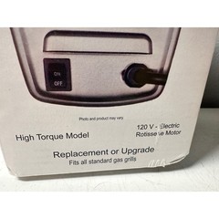 OneGrill High Torque Electric Rotisserie Motor Replacement Stainless Steel 120V