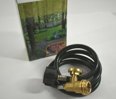 KSUN Flexible Natural & Propane Gas Hose Gas Grill Regulator w/ Tank Level Guage
