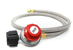 5 FT High Pressure LPG Propane Gas Hose Regulator Adjustable Stainless Steel