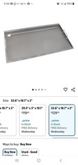 Tailgriller Full Size Griddle Insert for Weber Genesis 32.6″ X 18.7″ X 2″