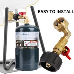 Propane Refill Adapter / Hose with ON-Off Control Valve for 1Lb To 20Lb Gas Tank