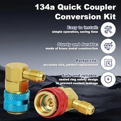 134a Quick Coupler, AC R134a Adapter Fittings Quick Connector, 1/4″ SAE Male