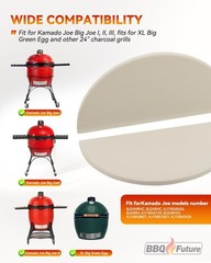 BBQ Future Ceramic Heat Deflector Plates for Kamado Joe Big Joe I, II, III, XL B