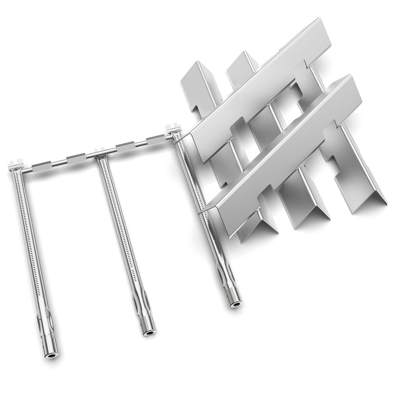 Uniflasy 7636 Flavorizer Bars And 69787 Burner Tube For Weber Spirit Spirit Ii