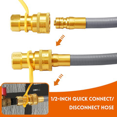 18 FT 1/2″ ID Natural Gas Hose with Quick Connect Fitting, Natural Gas Conversio