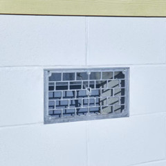 Foundation Vent 16×8 Aluminum Wall Mount Grill Screen Damper Crawl Space