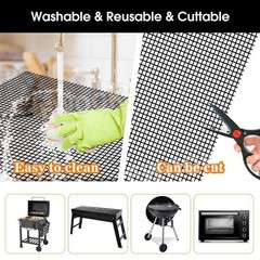 NonStick BBQ Grill Mat 3PC Set Heat Resistant Cooking Pad for Grilling