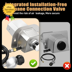 Gas Burner Attachment for Karu 12 / 12G / Karu 2 Fyra 12 Pizza Ovens No Assembly