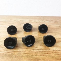 OEM Char-Broil Grill Knob Set 6 Burner Control Knobs Black Gas BBQ Replace Part