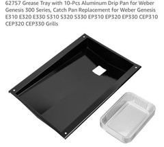 LS’BABQ 62757 Grease Tray with 7515 Catch Pan and 10-Pcs Aluminum Foil Liner …