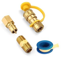 3/8 Inch Natural Gas Quick Connect Fittings, LP Gas Propane Hose Quick Discon…