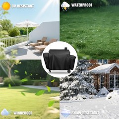Pit Boss PB1100 PB1230 Grill Cover Heavy Duty Waterproof 600D Fade Resistant