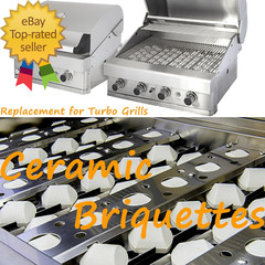 Ceramic Briquettes Replacement for Select Turbo Nexgrill Gas Grill Models