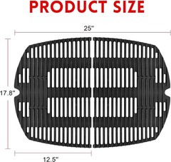GGC 7646 7584 Cast Iron Grill Grates for Weber Q3200 Q300