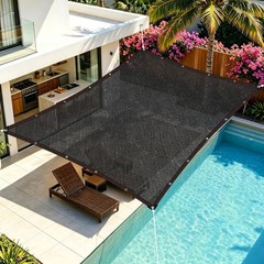 Above Ground Pool Sun Shade Sail, 95% UV-Resistant Shade Cloth for 15-22FT Po…