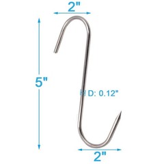 Meat Hooks S Hooks Stainless Steel Poultry Hook BBQ Grill Cooking Smoker Hook…