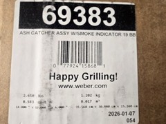 Genuine Weber Kettle Grill 22in Part # 69383 Ash Catcher Assy w/Smoke Indicator