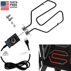 Upgrade 1650W Electric Smoker Heating Element Replacement Kit with Adjustable Th