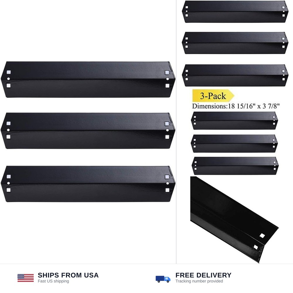 P9505A(3-Pack) Porcelain Steel Heat Plate,Heat Shield, Heat Tent for Chargril…